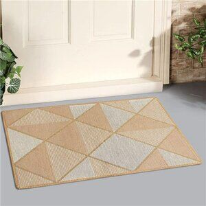 19.6"x31.5" Absorbent Non Slip Soft Inside Floor Mat for Entrance, Beige